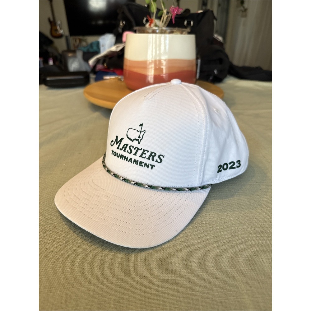 2023 Masters Tournament Snapback Rope Hat White Green American Needle Cap
